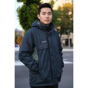 Columbia Omni-Tech 3-in 1 Winter/Snow Sports Jacket Gorpcore Mens Size L Black